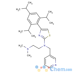 CAS No:136468-36-5 N,N-dimethyl-N'-(pyridin-3-ylmethyl)-N'-[4-[2,4,<br />6-tri(propan-2-yl)phenyl]-1,3-thiazol-2-yl]ethane-1,2-diamine