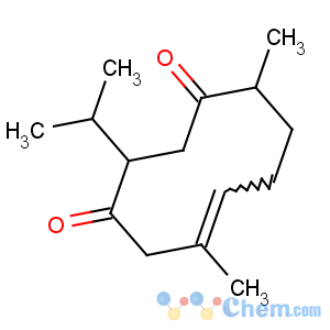 CAS No:13657-68-6 (3S,6E,10S)-6,10-dimethyl-3-propan-2-ylcyclodec-6-ene-1,4-dione