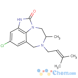 CAS No:136722-73-1 Imidazo[4,5,1-jk][1,4]benzodiazepin-2(1H)-one,9-chloro-4,5,6,7-tetrahydro-5-methyl-6-(3-methyl-2-butenyl)-, (R)- (9CI)