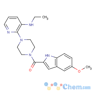 CAS No:136816-75-6 [4-[3-(ethylamino)pyridin-2-yl]piperazin-1-yl]-(5-methoxy-1H-indol-2-yl)<br />methanone