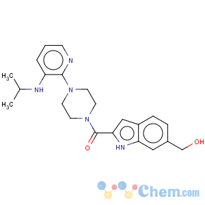 CAS No:136817-78-2 Methanone,[6-(hydroxymethyl)-1H-indol-2-yl][4-[3-[(1-methylethyl)amino]-2-pyridinyl]-1-piperazinyl]-