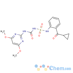 CAS No:136849-15-5 1-[[2-(cyclopropanecarbonyl)phenyl]sulfamoyl]-3-(4,<br />6-dimethoxypyrimidin-2-yl)urea