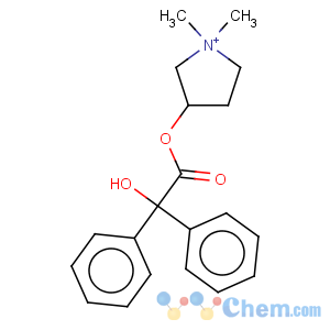 CAS No:13696-15-6 Pyrrolidinium,3-[(2-hydroxy-2,2-diphenylacetyl)oxy]-1,1-dimethyl-, bromide (1:1)