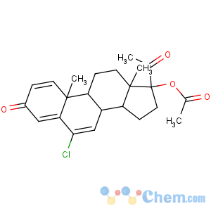 CAS No:13698-49-2 [(8R,9S,10R,13S,14S,17R)-17-acetyl-6-chloro-10,13-dimethyl-3-oxo-9,11,<br />12,14,15,16-hexahydro-8H-cyclopenta[a]phenanthren-17-yl] acetate