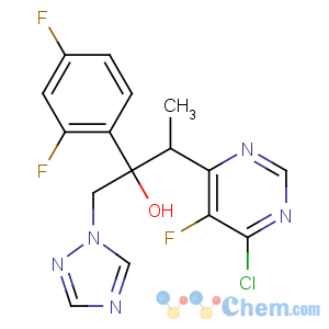CAS No:137234-75-4 3-(6-chloro-5-fluoropyrimidin-4-yl)-2-(2,4-difluorophenyl)-1-(1,2,<br />4-triazol-1-yl)butan-2-ol