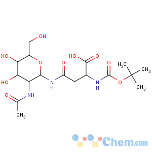 CAS No:137255-40-4 (2S)-4-[[(2R,3R,4R,5S,6R)-3-acetamido-4,<br />5-dihydroxy-6-(hydroxymethyl)oxan-2-yl]amino]-2-[(2-methylpropan-2-yl)<br />oxycarbonylamino]-4-oxobutanoic acid
