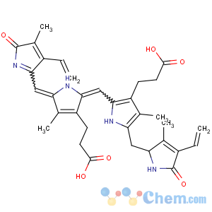 CAS No:137429-14-2 21H-Biline-8,12-dipropanoicacid,2,17-diethenyl-1,4,5,19,23,24-hexahydro-3,7,13,18-tetramethyl-1,19-dioxo-,(4R)- (9CI)