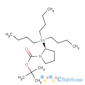 CAS No:137496-74-3 1-Pyrrolidinecarboxylicacid, 2-(tributylstannyl)-, 1,1-dimethylethyl ester, (2S)-