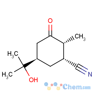 CAS No:137588-59-1 Cyclohexanecarbonitrile,5-(1-hydroxy-1-methylethyl)-2-methyl-3-oxo-, (1R,2R,5R)-