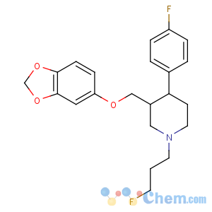 CAS No:138135-14-5 Piperidine,3-[(1,3-benzodioxol-5-yloxy)methyl]-4-(4-fluorophenyl)-1-(3-fluoropropyl)-,(3S-trans)- (9CI)