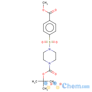 CAS No:138384-97-1 1-Piperazinecarboxylicacid, 4-[[4-(methoxycarbonyl)phenyl]sulfonyl]-, 1,1-dimethylethyl ester