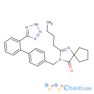 CAS No:138402-11-6 2-butyl-3-[[4-[2-(2H-tetrazol-5-yl)phenyl]phenyl]methyl]-1,<br />3-diazaspiro[4.4]non-1-en-4-one