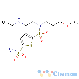 CAS No:138890-62-7 (4R)-4-(ethylamino)-2-(3-methoxypropyl)-1,1-dioxo-3,4-dihydrothieno[3,<br />2-e]thiazine-6-sulfonamide