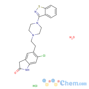 CAS No:138982-67-9 5-[2-[4-(1,2-benzothiazol-3-yl)piperazin-1-yl]ethyl]-6-chloro-1,<br />3-dihydroindol-2-one