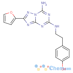 CAS No:139180-30-6 4-[2-[[7-amino-2-(furan-2-yl)-[1,2,4]triazolo[1,5-a][1,3,<br />5]triazin-5-yl]amino]ethyl]phenol