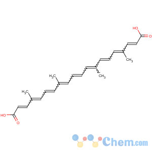 CAS No:1393-63-1 (2E,4E,6E,8E,10E,12E,14E,16Z,18E)-4,8,13,17-tetramethylicosa-2,4,6,8,10,<br />12,14,16,18-nonaenedioic acid