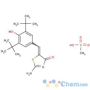 CAS No:139340-56-0 (5Z)-2-amino-5-[(3,5-ditert-butyl-4-hydroxyphenyl)methylidene]-1,<br />3-thiazol-4-one
