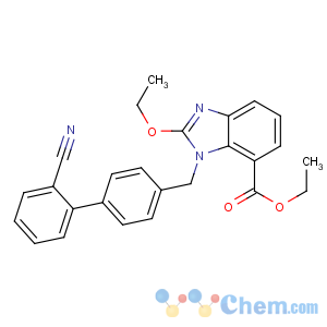 CAS No:139481-41-7 ethyl<br />3-[[4-(2-cyanophenyl)phenyl]methyl]-2-ethoxybenzimidazole-4-carboxylate