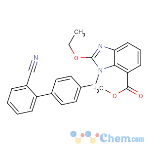 CAS No:139481-44-0 methyl<br />3-[[4-(2-cyanophenyl)phenyl]methyl]-2-ethoxybenzimidazole-4-carboxylate