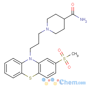 CAS No:14008-44-7 1-[3-(2-methylsulfonylphenothiazin-10-yl)propyl]piperidine-4-carboxamide