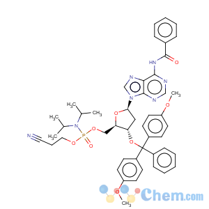 CAS No:140712-82-9 Adenosine,N-benzoyl-3'-O-[bis(4-methoxyphenyl)phenylmethyl]-2'-deoxy-, 5'-[2-cyanoethylbis(1-methylethyl)phosphoramidite] (9CI)
