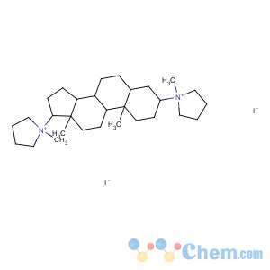 CAS No:14088-98-3 1-[(5S,10S,13S)-10,13-dimethyl-3-(1-methylpyrrolidin-1-ium-1-yl)-2,3,4,<br />5,6,7,8,9,11,12,14,15,16,<br />17-tetradecahydro-1H-cyclopenta[a]phenanthren-17-yl]-1-methylpyrrolidin-<br />1-ium