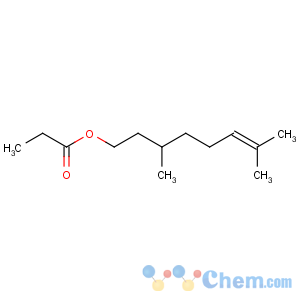 CAS No:141-14-0 3,7-dimethyloct-6-enyl propanoate
