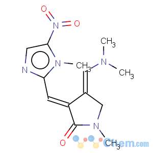 CAS No:141363-25-9 (3E,4Z)-4-[(dimethylamino)methylidene]-1-methyl-3-[(1-methyl-5-nitro-1H-imidazol-2-yl)methylidene]pyrrolidin-2-one