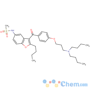 CAS No:141626-36-0 N-[2-butyl-3-[4-[3-(dibutylamino)propoxy]benzoyl]-1-benzofuran-5-yl]<br />methanesulfonamide