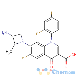 CAS No:141725-88-4 7-[(2S,3R)-3-amino-2-methylazetidin-1-yl]-1-(2,<br />4-difluorophenyl)-6-fluoro-4-oxoquinoline-3-carboxylic acid