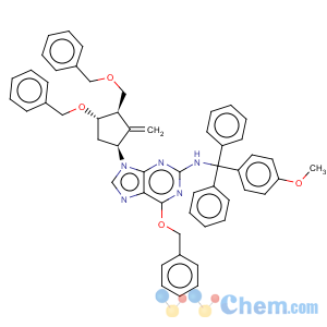 CAS No:142217-80-9 6-(Benzyloxy)-9-((1S,3R,3S)-4-(benzyloxy)-3-(benzyloxymethyl)-2-methylenecyclopentyl)-N-((4-methoxyphenyl)diphenylmethyl)-9H-purin-2-amine