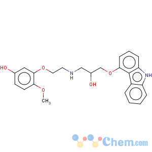 CAS No:142227-51-8 Phenol,3-[2-[[3-(9H-carbazol-4-yloxy)-2-hydroxypropyl]amino]ethoxy]-4-methoxy-