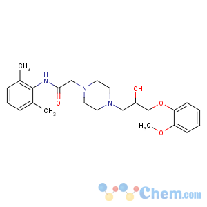 CAS No:142387-99-3 N-(2,<br />6-dimethylphenyl)-2-[4-[2-hydroxy-3-(2-methoxyphenoxy)propyl]piperazin-<br />1-yl]acetamide