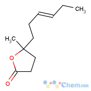 CAS No:14252-84-7 2(3H)-Furanone,5-(3-hexenyl)dihydro-5-methyl-, (E)- (8CI,9CI)