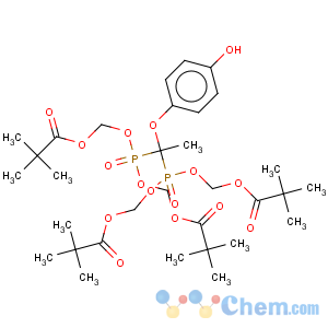 CAS No:142523-14-6 Propanoic acid,2,2-dimethyl-,[1-(4-hydroxyphenoxy)ethylidene]bis[phosphinylidynebis(oxymethylene)] ester(9CI)
