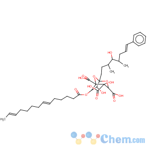 CAS No:142561-96-4 L-erythro-L-glycero-D-altro-7-Trideculo-7,4-furanosonicacid,2,7-anhydro-3,4-di-C-carboxy-8,9,10,12,13-pentadeoxy-10-methylene-12-(phenylmethyl)-,11-acetate 5-[(2E,4S,6S)-4,6-dimethyl-2-octenoate], (7S)-