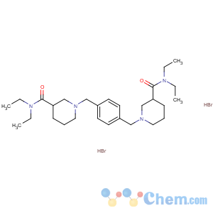 CAS No:142632-31-3 3-Piperidinecarboxamide,1,1'-[1,4-phenylenebis(methylene)]bis[N,N-diethyl-, dihydrobromide, (R*,R*)-(9CI)