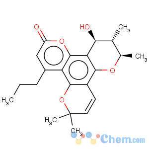 CAS No:142632-32-4 2H,6H,10H-Dipyrano[2,3-f:2',3'-h][1]benzopyran-2-one,11,12-dihydro-12-hydroxy-6,6,10,11-tetramethyl-4-propyl-, (10R,11S,12S)-