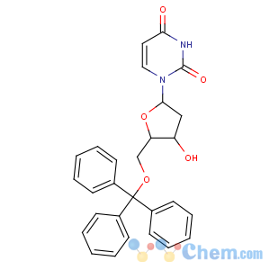 CAS No:14270-73-6 1-[(2R,4S,5R)-4-hydroxy-5-(trityloxymethyl)oxolan-2-yl]pyrimidine-2,<br />4-dione