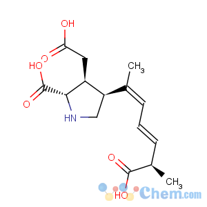 CAS No:14277-97-5 3-Pyrrolidineaceticacid, 2-carboxy-4-[(1Z,3E,5R)-5-carboxy-1-methyl-1,3-hexadien-1-yl]-,(2S,3S,4S)-