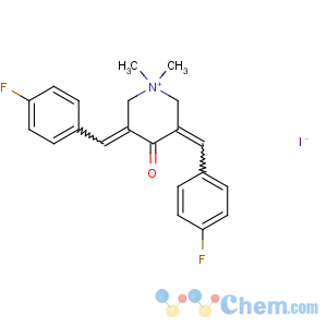 CAS No:142808-58-0 Piperidinium,3,5-bis[(4-fluorophenyl)methylene]-1,1-dimethyl-4-oxo-, iodide (1:1)