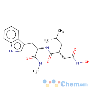 CAS No:142880-36-2 Butanediamide,N4-hydroxy-N1-[(1S)-1-(1H-indol-3-ylmethyl)-2-(methylamino)-2-oxoethyl]-2-(2-methylpropyl)-,(2R)-