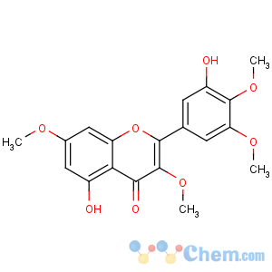 CAS No:14290-57-4 4H-1-Benzopyran-4-one,5-hydroxy-2-(3-hydroxy-4,5-dimethoxyphenyl)-3,7-dimethoxy-