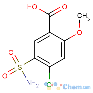 CAS No:14293-50-6 4-chloro-2-methoxy-5-sulfamoylbenzoic acid
