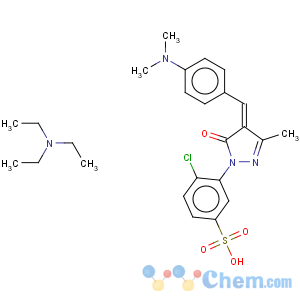 CAS No:143193-48-0 1-(2-CHLORO-5-SULFOPHENYL)-3-METHYL-4-(4-DIMETHYLAMINOBENZYLIDENE)-2-PYRAZOLIN-5-ONE TRIETHYLAMMONIUM SALT