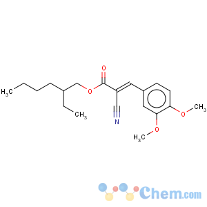 CAS No:143269-62-9 2-Propenoic acid,2-cyano-3-(3,4-dimethoxyphenyl)-, 2-ethylhexyl ester