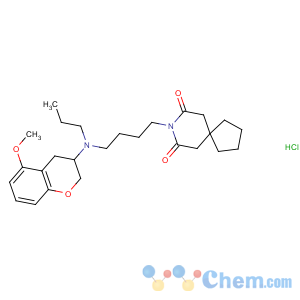 CAS No:143413-69-8 8-Azaspiro[4.5]decane-7,9-dione,8-[4-[[(3S)-3,4-dihydro-5-methoxy-2H-1-benzopyran-3-yl]propylamino]butyl]-,monohydrochloride (9CI)