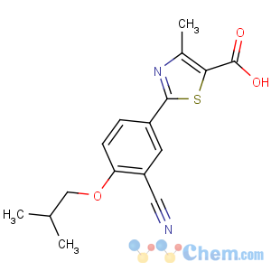 CAS No:144060-53-7 2-[3-cyano-4-(2-methylpropoxy)phenyl]-4-methyl-1,3-thiazole-5-carboxylic<br />acid