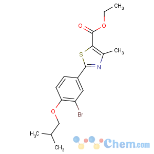 CAS No:144060-96-8 ethyl<br />2-[3-bromo-4-(2-methylpropoxy)phenyl]-4-methyl-1,<br />3-thiazole-5-carboxylate
