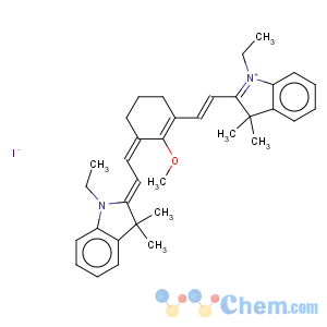 CAS No:144095-82-9 2-[7'-((1''-ethyl-3'',3''-dimethylindolin-2-ylidene)-4-methoxy-3',5'-propane-1''',3'''-diyl)-1',3',5'-heptatrien-1'-yl]-1-ethyl-3,3-dimethylindolinium iodide